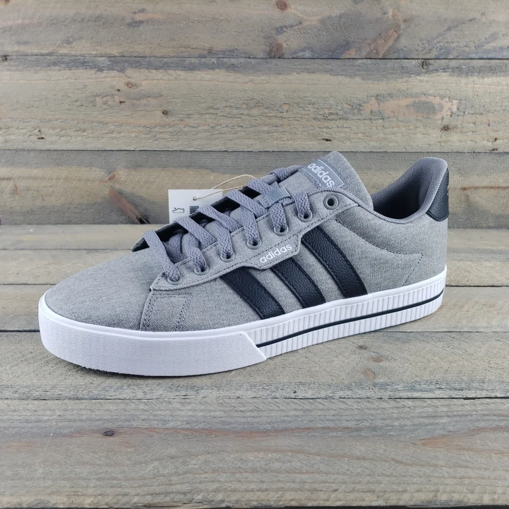adidas Daily 3.0 Men's Skateboarding Casual Shoes Dove Grey Black White